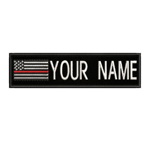 Custom embroidered name tag - name,